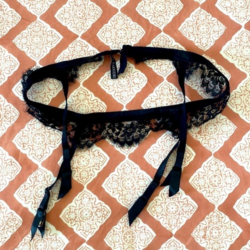 I.D. Sarrieri Black Lace Garter Belt | European Lingerie from Romania si…